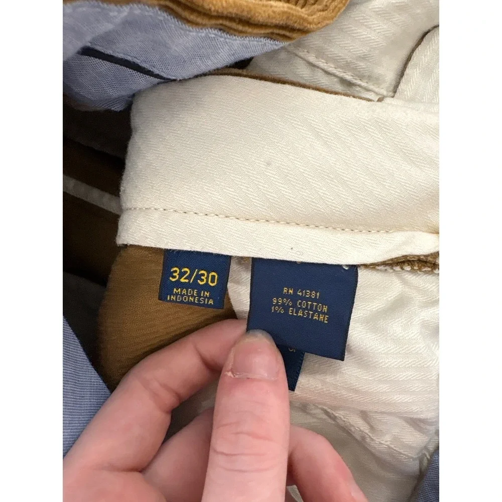 Polo Ralph Lauren Mens Brown Corduroy Classic Fit Pants 32x30 Stretch Cotton
